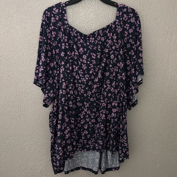 Lane Bryant Plus Swing Flutter-Sleeve Sweetheart-Neck Babydoll Top, 26/28 4X - Picture 7 of 7